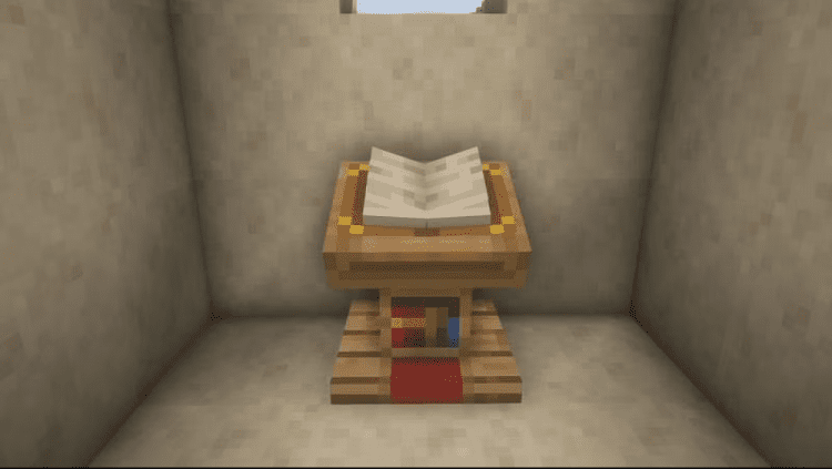 Minecraft Kürsüye Kitap Yerleştirme